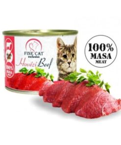 Fine Cat מעדן לחתולים 100% בשר פטה בקר - 200 גרם