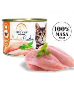 Fine Cat מעדן לחתולים 100% בשר פטה עוף - 200 גרם