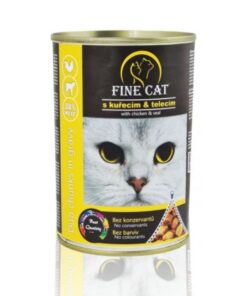 Fine Cat מעדן לחתולים חתיכות ברוטב עוף ועגל - 400 גרם