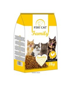 Fine cat family מזון יבש בסיסי לחתולים בטעם עוף - 1 ק"ג