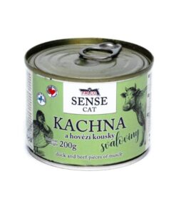 Falco Sense Cat מזון רטוב בשימורים לחתולים ברווז בקר וחזיר - 200 גרם