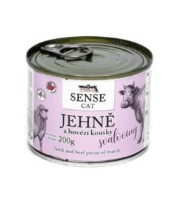 Falco Sense Cat מזון רטוב בשימורים לחתולים כבש בקר וחזיר - 200 גרם