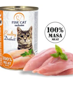 Fine Cat פיין קט מעדן לחתולים 100% בשר פטה עוף - 400 גרם