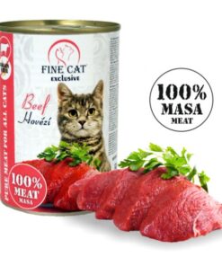 Fine Cat פיין קט מעדן לחתולים 100% בשר פטה בקר - 400 גרם