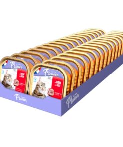 מגש פלסיר מעדן פטה עם בקר לחתולים 100 גרם * 32 יח