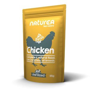 נטוראה פאוץ' מעדן טבעי לחתולים עוף - 85 גרם