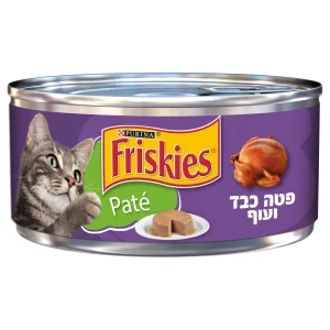פריסקיז שימורים לחתולים פטה כבד ועוף 156 גרם