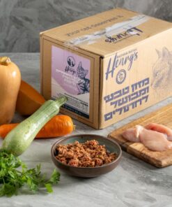 הנריס מזון טבעי קפוא לחתולים עוף הודו וירקות - 4.5 ק"ג