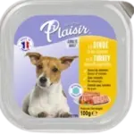 Plaisir פלאז'יר מעדן לכלב הודו וירקות 100 גרם