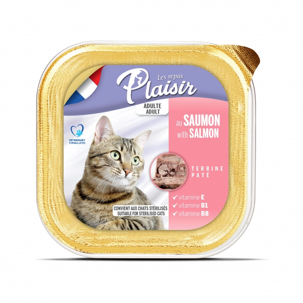 Plaisir פלאז'יר מעדן לחתול סלמון 100 גרם
