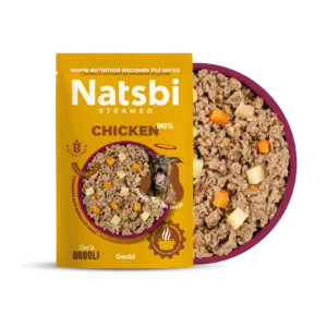 נטסבי עוף מזון טבעי מאודה 200 גרם - Natsbi Chicken