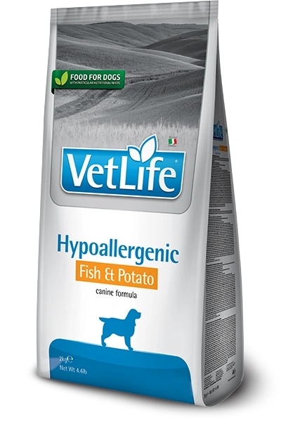וט לייף היפואלרגני דג ותפוח אדמה 12 ק"ג-Vet Life Hypoallergenic Fish & Potato