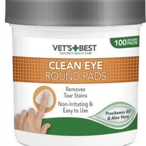 וטס בסט פדים לניקוי עיניים לכלב 100 יחידות Clean Eye Round Pads