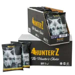4Hunterz פור האנטרז מזון טבעי לכלבים עוף בקר פירות וירקות - 500 גרם