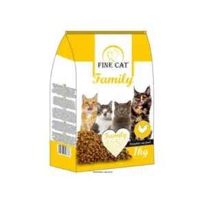 Fine cat family מזון יבש בסיסי לחתולים בטעם עוף - 1 ק"ג