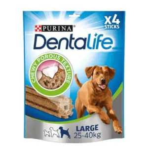 דנטלייף Dentalife חטיף דנטלי לכלבים גדולים 25-40 ק"ג - 4 יח'