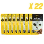 Fine Cat שרוול מעדן פאוץ לחתולים עם עוף - 22 יח * 100 גרם