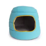מיטה איגלו מעוצבת לחתולים - טורקיז