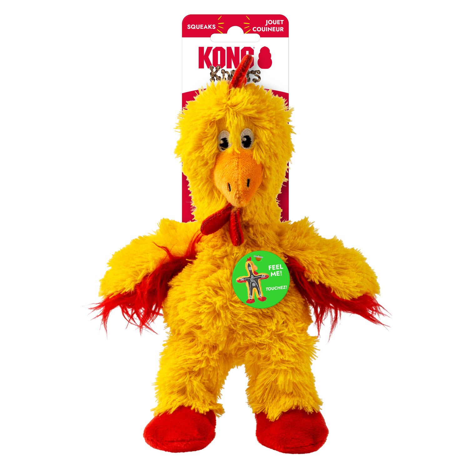 בובת חבל קשרים לכלב קונג תרנגולת מידה | KONG Knots Crosses Chicken XL